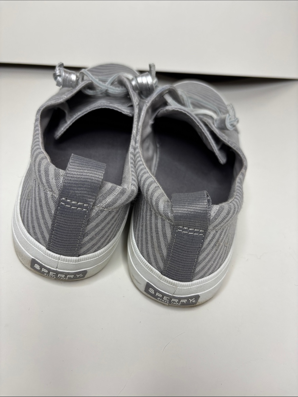Sperry Women's Gray Striped Slip-On Sneakers - Picture 5 of 9
